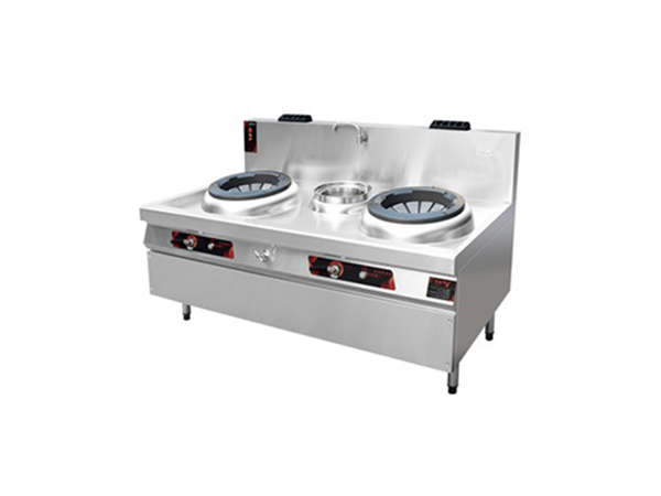 节能双头单尾小炒炉